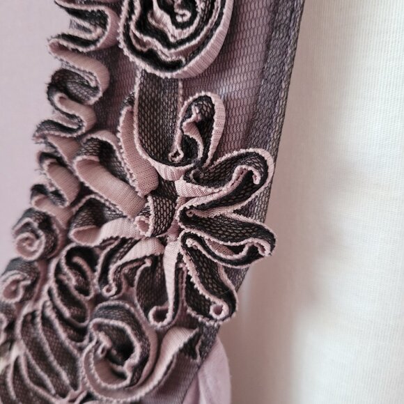 Ginger G Dress Sleeveless Medium raised floral purple black Rayon Summer Y2K - Picture 5 of 12